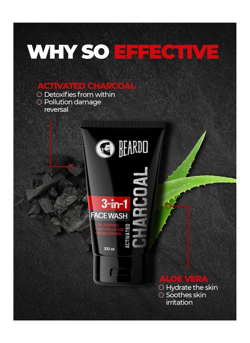Activated Charcoal Face wash, 100 ml