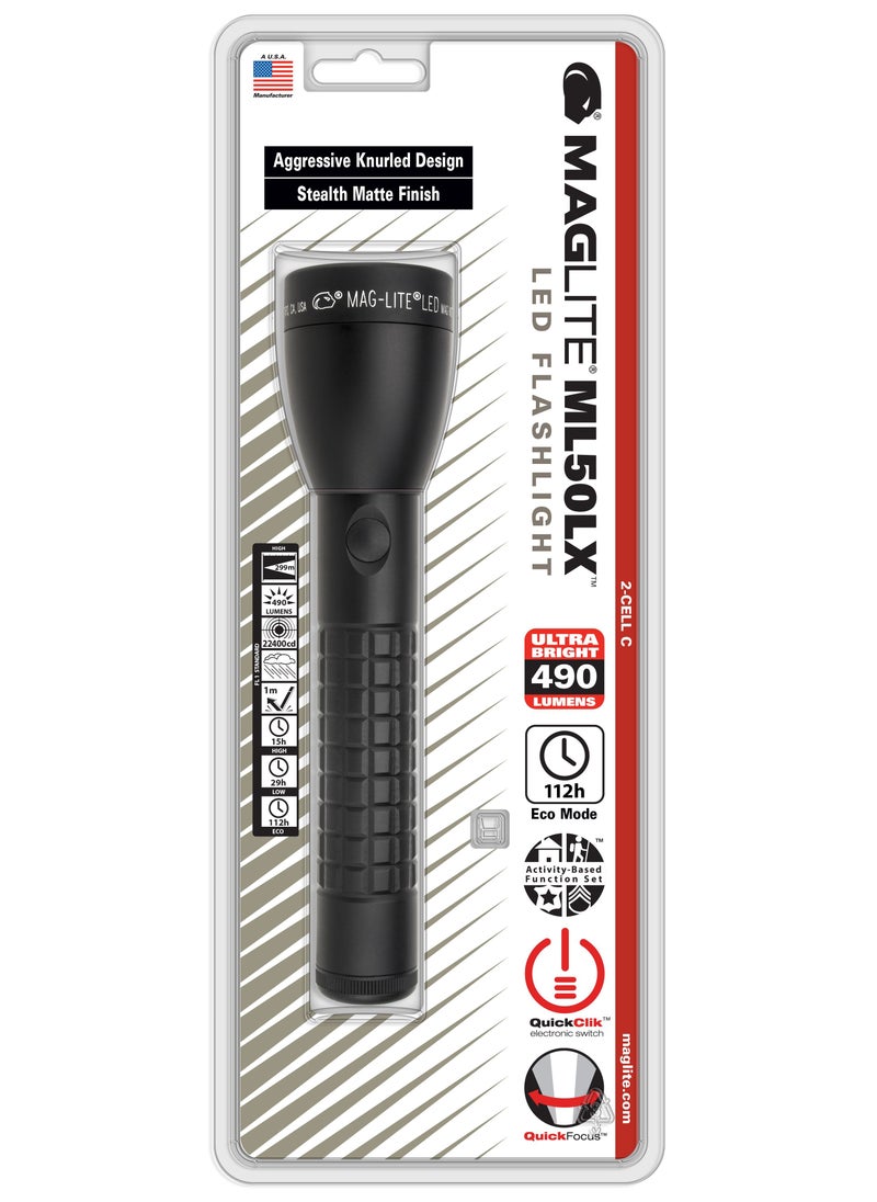 MAGLITE - Ml50Lx-S2Cc6Y Led 2-Cell C Matte Black Flashlight - Image 1