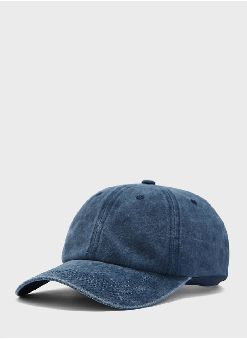 Seventy Five Casual Acid Wash Curve Peak Cap