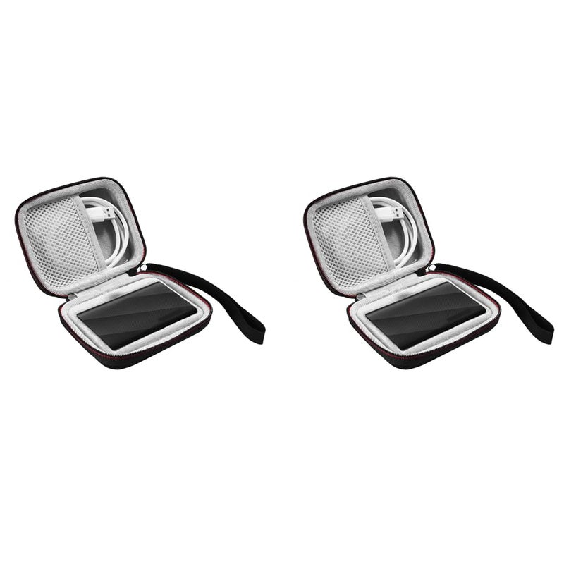 Zeitel ® Hard Carrying Case for Samsung T9 Portable Solid State Drives 1TB 2TB 4TB Storage EVA Waterproof SSD Travel Bag Accessory with Handstrap No Included Black 2PCS - Image 1