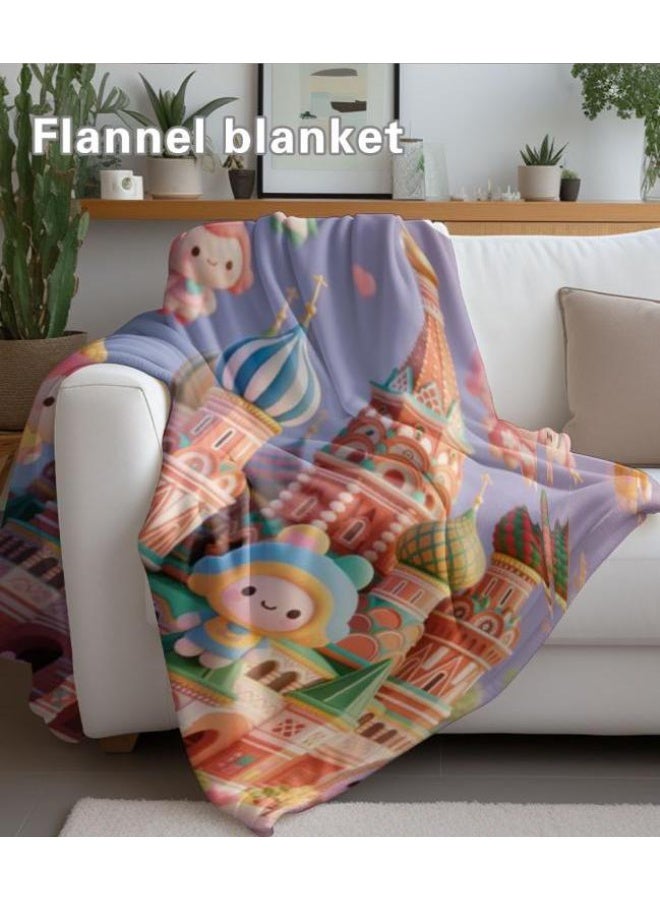 عام بطانية رقيقة من الفانيلا (دافئة ومريحة، ومناسبة للنوم واستخدام الألعاب وإزالة الغبار ومقاومة للرمل) 150 سم * 200 سم - 389 - Image 4