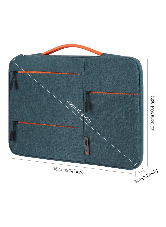 14-Inch Sleeve Case Zipper Laptop Handbag Navy Blue - Image 2