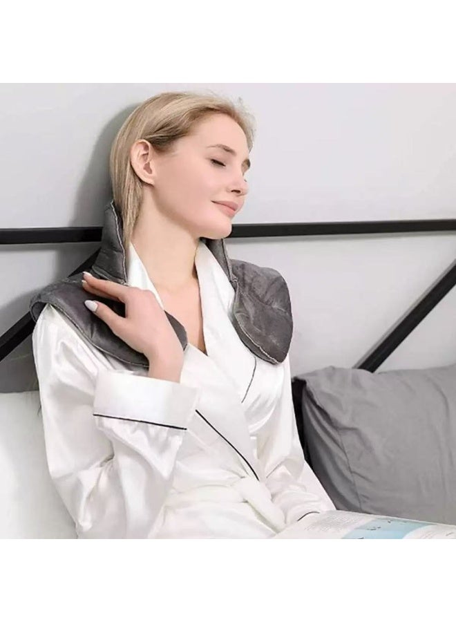 لفافة عنق علاجية متعددة الاستخدامات مع العلاج العطري: وسادة تسخين بالميكروويف لتخفيف آلام الكتف والرقبة - Image 2