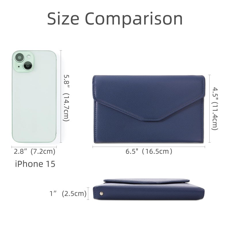 ZOPPEN ZOPPEN Passport Holder for Women Passport Cover Travel Wallet Rfid Blocking Document Organizer Credit Card Holder Ver. 4  - Image 2