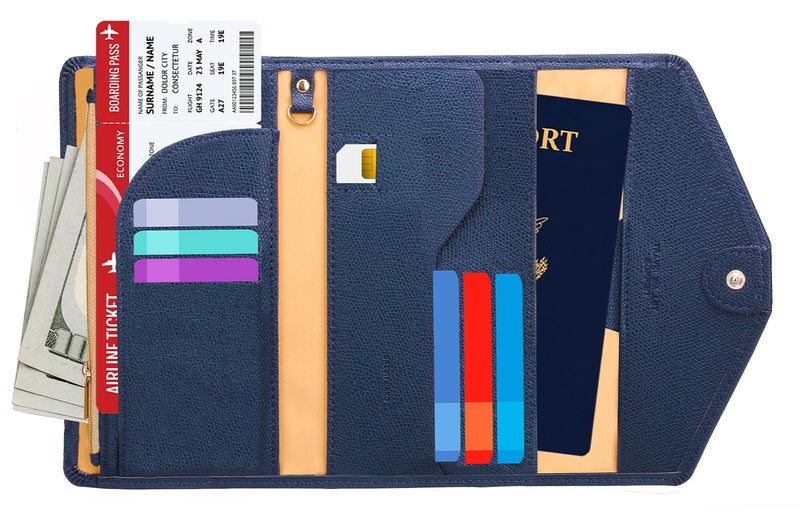 ZOPPEN ZOPPEN Passport Holder for Women Passport Cover Travel Wallet Rfid Blocking Document Organizer Credit Card Holder Ver. 4  - Image 3