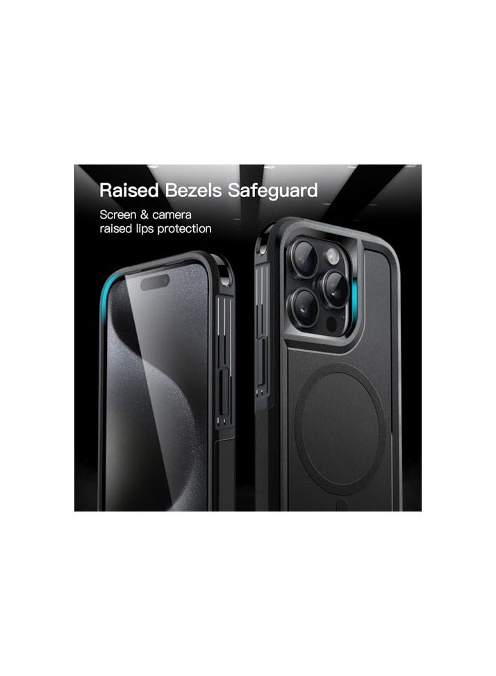 JETech Case for iPhone 15 Pro Max 6.7-Inch Compatible with MagSafe, Heavy Duty Dual-Layer Rugged Protection, Shockproof Protective Tough Phone Magnetic Cover (Black) - Image 2