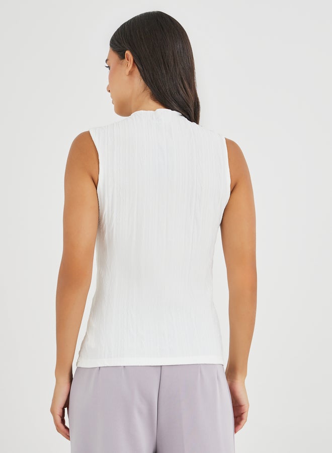 Styli Sleeveless Textured Blouse - Image 5