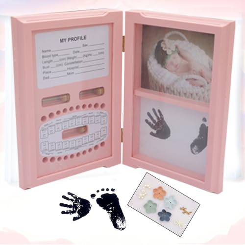 Home-Cloud HomeCloud 1st Birthday Gifts Photo Frames,Newborn My First Year Photo Frame Baby Girls Boys Birthday Decoration Album Baby Shower Keepsake Photo Frame First Birthday - Image 3