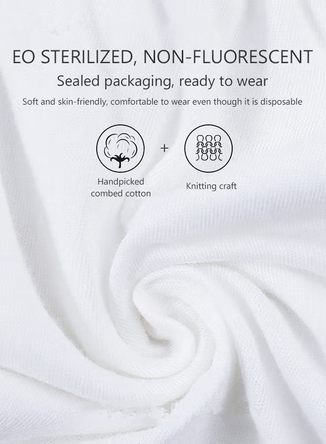 NIBEMINENT 10 Pack Set Women's Disposable Briefs Pregnant Confinement Postpartum Sterile High Stretch Panties Mid-waist Hygiene Soft Underpants Individual Package Underwear White  - Image 5