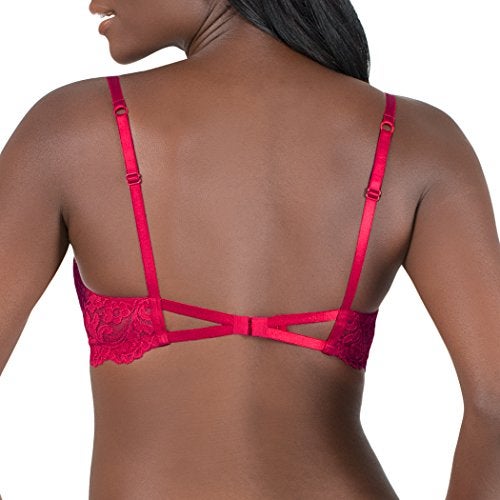 Smart & Sexy Womens Signature Lace Push-up Bra, No No Red, 36C - Image 3