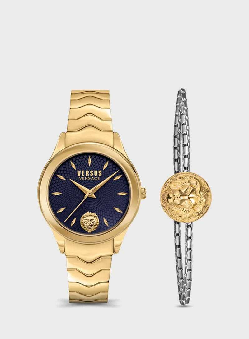 VERSUS VERSACE Steel Strap Analog Watch