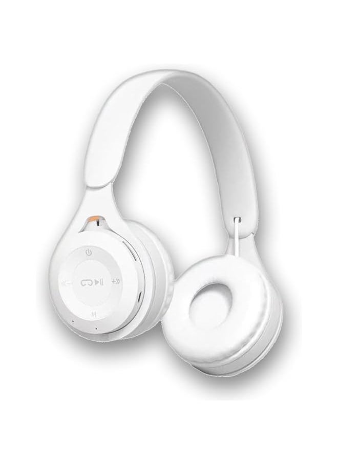 Generic Upgraded Hybrid Noise Cancelling Headphones with Transparent Modes Wireless Bluetooth with Mic Deep Bass Soft-Earpads Hi-Fi Audio Comfortable Fit Long Playtime for Home Office Travel Over Ear White  - Image 1