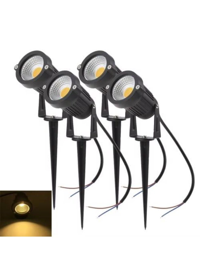 Qenos 7W Waterproof Outdoor LED Planting Light for Gardens and Pathways - Black - Image 1