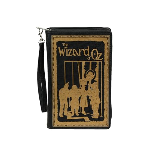 Things2Die4 Black Vinyl The Wizard of Oz Book Handbag Novelty Clutch Purse Crossbody Bag L Frank Baum - Image 2
