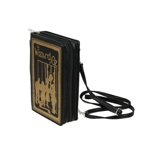 Things2Die4 Black Vinyl The Wizard of Oz Book Handbag Novelty Clutch Purse Crossbody Bag L Frank Baum - Image 3