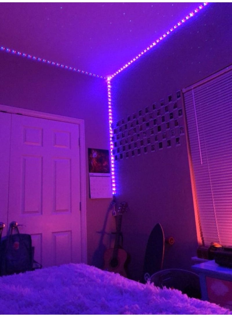 Yuwell Led Strip Light For Home And Bedroom Decoration 12W SMD 2835 128 LEDS 24VDC CRI 90 5 Meter Roll IP20 Purple - Image 1