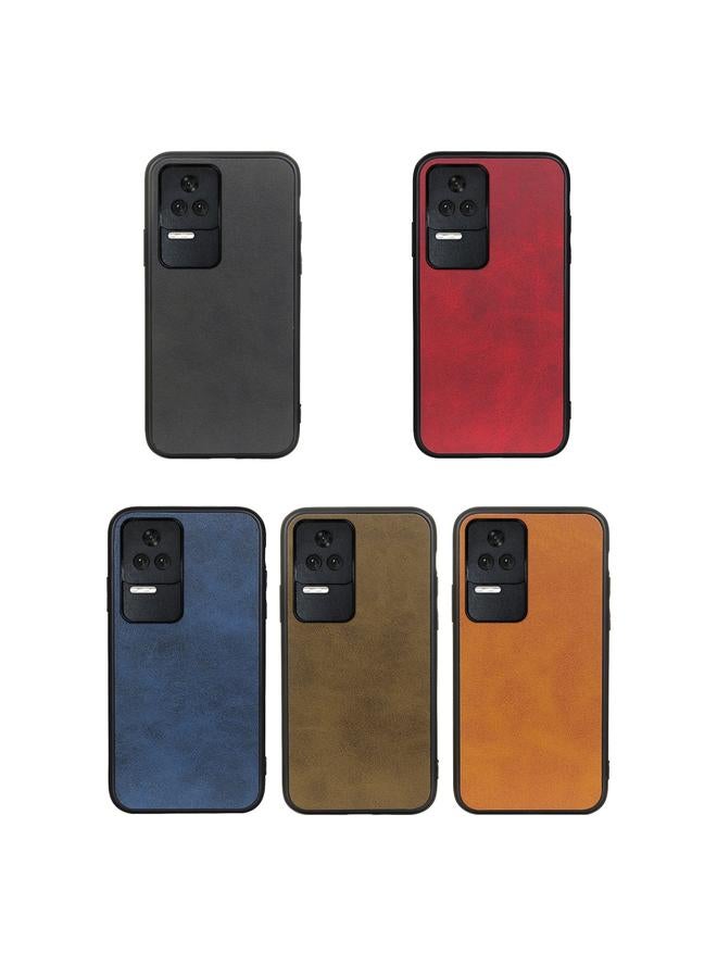 إيروريكس جراب لهاتف Xiaomi Redmi K50/K50 Pro إصدار ثقب دقيق من جلد البقر ثنائي اللون وملمس البولي يوريثان جراب هاتف مقاوم للصدمات - Image 4