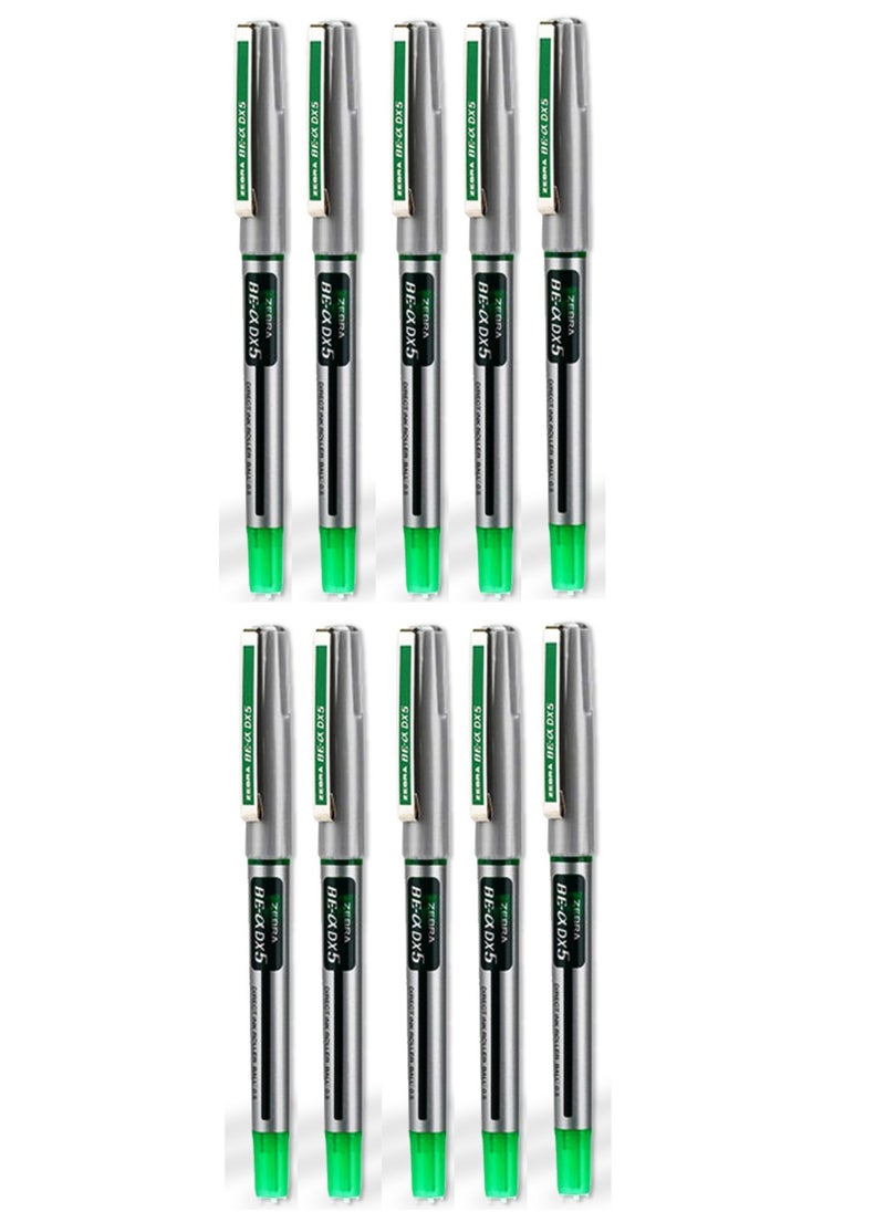 ZEBRA DX7 Direct Ink Roller Pen Set Gold/Green  - Image 2
