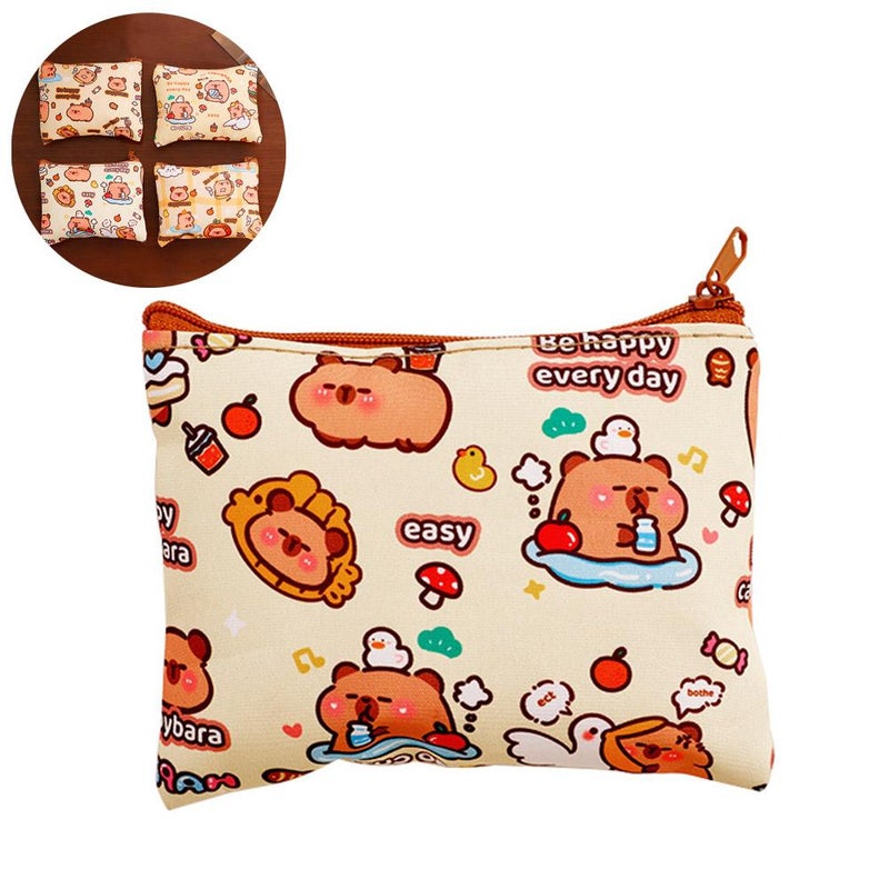 Kapibala coin purse, cute mini earphone lipstick bag, cartoon capybara portable storage bag - Image 2