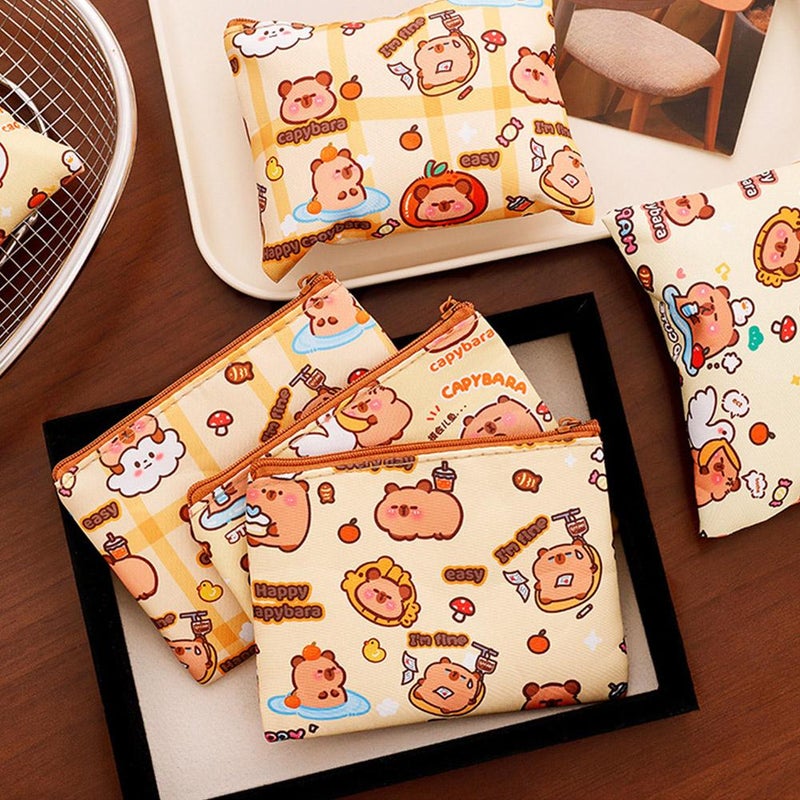 Kapibala coin purse, cute mini earphone lipstick bag, cartoon capybara portable storage bag - Image 5