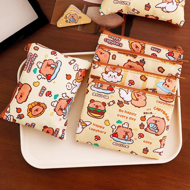 Kapibala coin purse, cute mini earphone lipstick bag, cartoon capybara portable storage bag - Image 3
