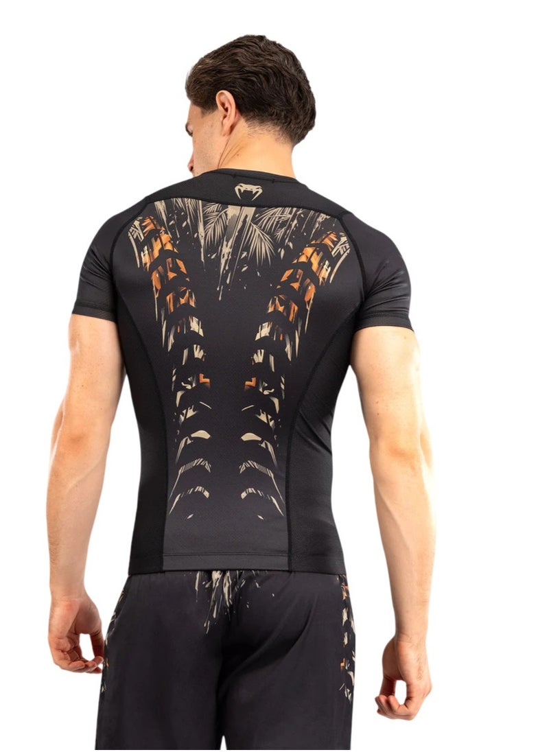 VENUM - VENUM TIGER RASHGUARD SHORT SLEEVE BLACK/NEO ORANGE - Image 1