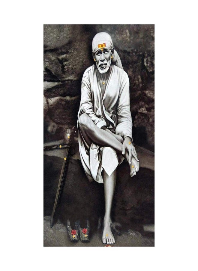 PAPER PLANE DESIGN Shirdi Sai Baba Wall Poster, Multicolour - 12 x 18in - Image 1