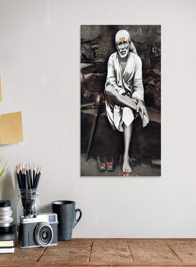 PAPER PLANE DESIGN Shirdi Sai Baba Wall Poster, Multicolour - 12 x 18in - Image 3