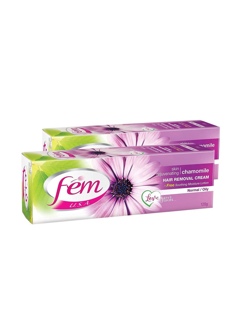 fem - Hair Removal Cream With Blossom Flowers 120 Grams Pack of 2 - Image 1