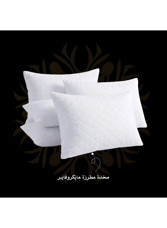 Set of 5 soft microfiber embroidered pillows, 50 x 75 cm - Image 1