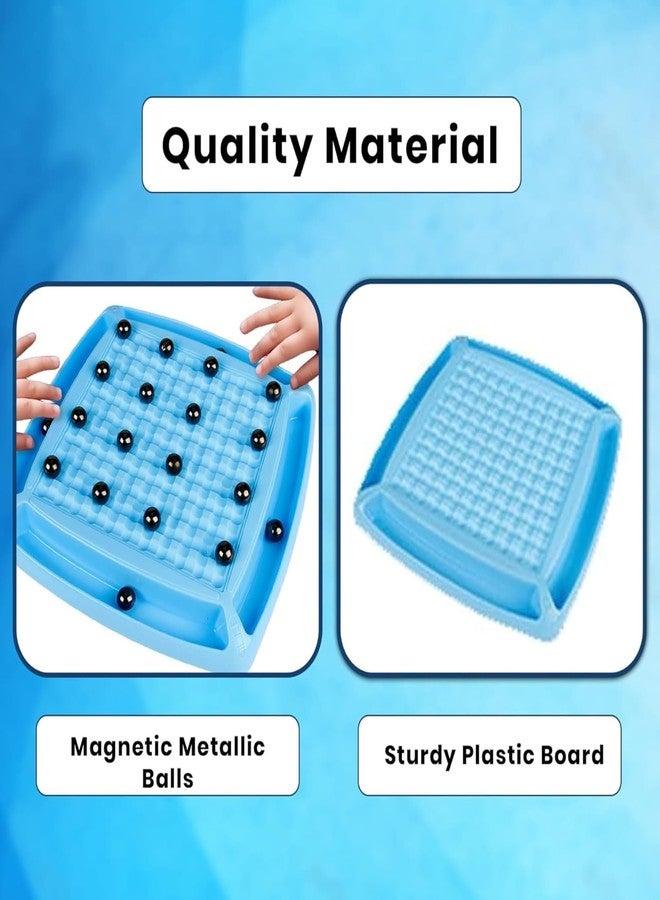ويش كي لعبة الشطرنج المغناطيسية من ويشكي للأطفال من عمر 5 سنوات فما فوق، مصنوعة من البلاستيك، تحتوي على 20 كرة فولاذية مع عصي مغناطيسية، لعبة استراتيجية عائلية متعددة اللاعبين، لعبة ألغاز لتنمية الذكاء، مناسبة للأولاد والبنات، هدية مثالية للسفر - Image 4