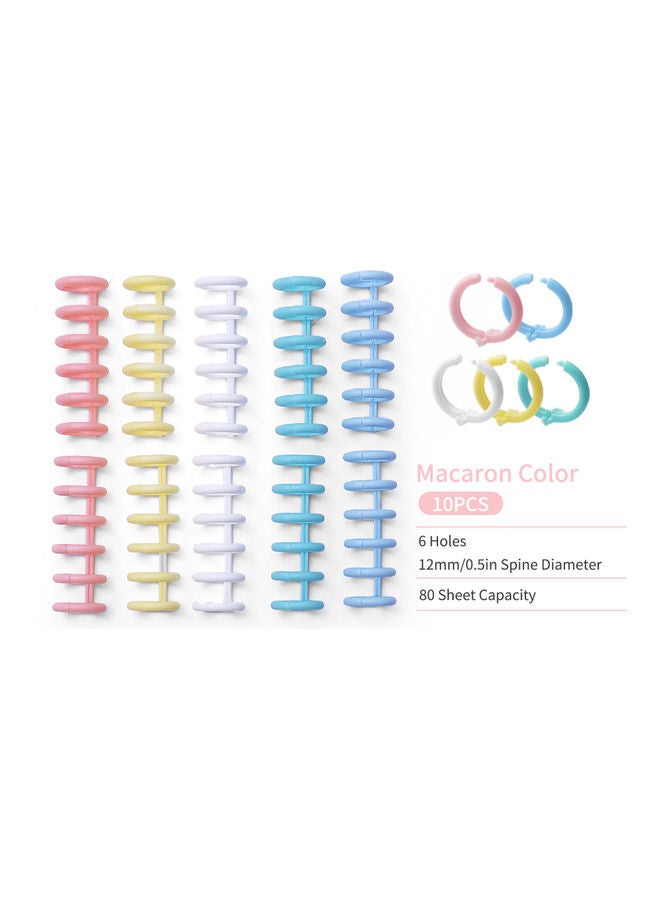 Generic 10-Piece Binding Macaron Colour Multicolour  - Image 2