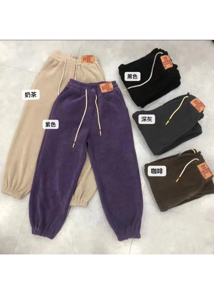Generic - Comfy Warm Cotton Pants Winter Dark gray - Image 1