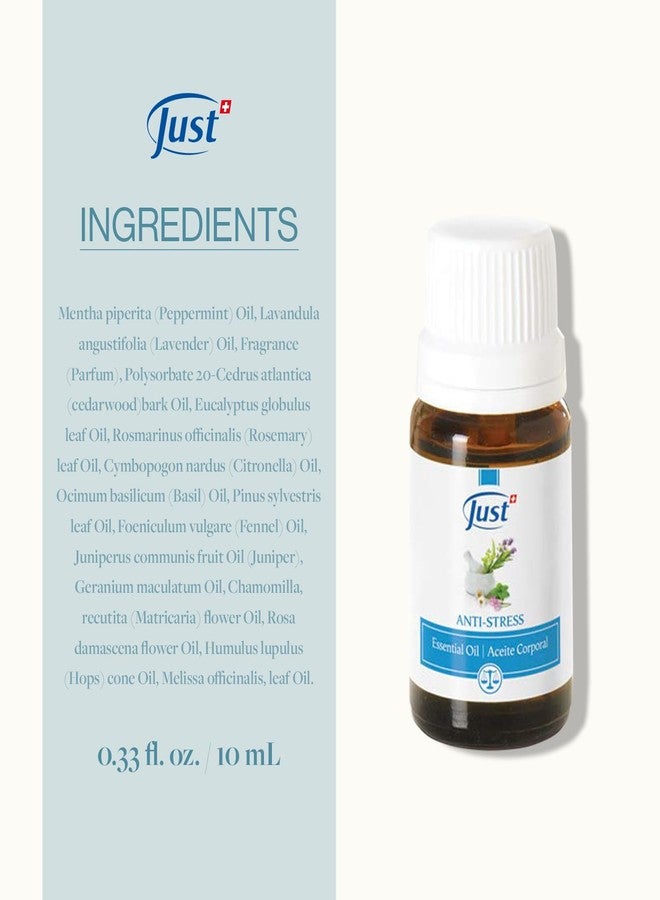 SwissJust Swiss Just Stress Relief, Anti-Stress Activator Essential Oil 10ml. A Specific & Balanced Blend of 15 Natural Essential Oils. with Basil & Lavender Extract, 10 ml - Image 2