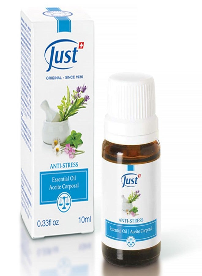 SwissJust Swiss Just Stress Relief, Anti-Stress Activator Essential Oil 10ml. A Specific & Balanced Blend of 15 Natural Essential Oils. with Basil & Lavender Extract, 10 ml - Image 1