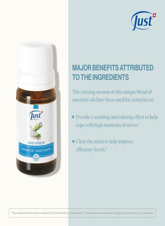 SwissJust Swiss Just Stress Relief, Anti-Stress Activator Essential Oil 10ml. A Specific & Balanced Blend of 15 Natural Essential Oils. with Basil & Lavender Extract, 10 ml - Image 4