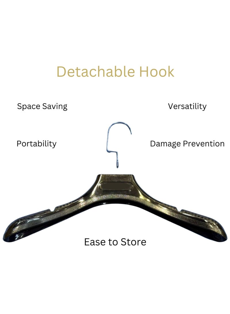 ORTUK 12pcs Wide Shoulder Hanger Non Slip Coat Hangers, Plastic Suit Hanger with 360° Rotatable Swivel Hook, Strong Detachable Clothes Hanger for Coats, Jackets, Blazers, Sweaters, Dresses Men Women 39cm - Image 5