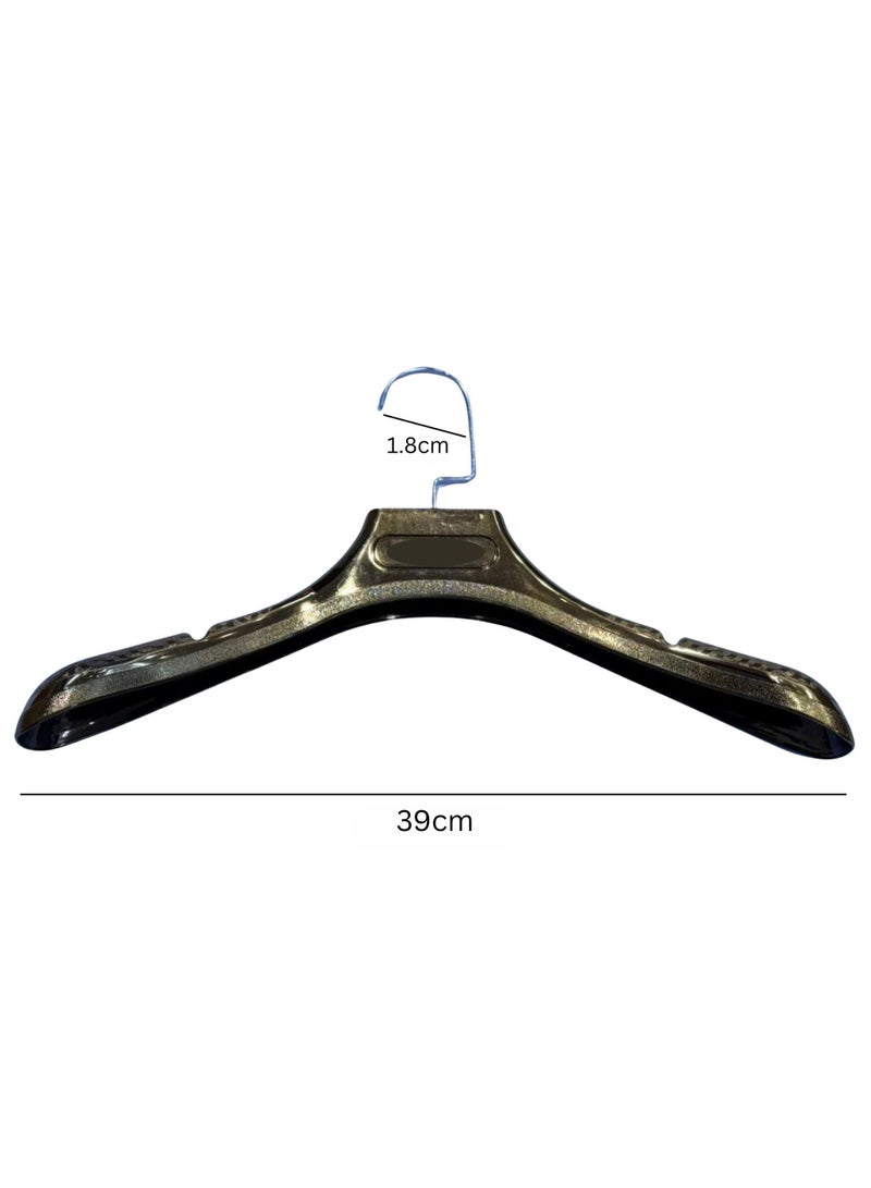 ORTUK 12pcs Wide Shoulder Hanger Non Slip Coat Hangers, Plastic Suit Hanger with 360° Rotatable Swivel Hook, Strong Detachable Clothes Hanger for Coats, Jackets, Blazers, Sweaters, Dresses Men Women 39cm - Image 3