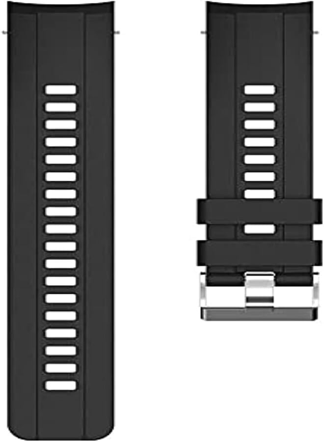 Next Store 22mm Silicone Strap Compatible with Honor Watch GS Pro Black, Unisex Adult