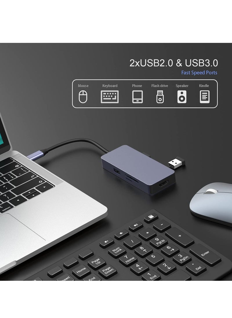 روكروز ارتقِ باتصال أجهزتك مع موزع إنفينيتي 06S بـ6 منافذ USB-C. تصميم أنيق من الألمنيوم بلون رمادي فضائي، يوفر طاقة شحن تصل إلى 60 واط عبر USB-C، ومخرج HDMI بدقة 4K، ومنافذ USB 3.0، وقارئ بطاقات SD/TF – مثالي لتوسيع وظائف اللابتوب في المنزل أو العمل أو أثناء السفر.  - Image 4