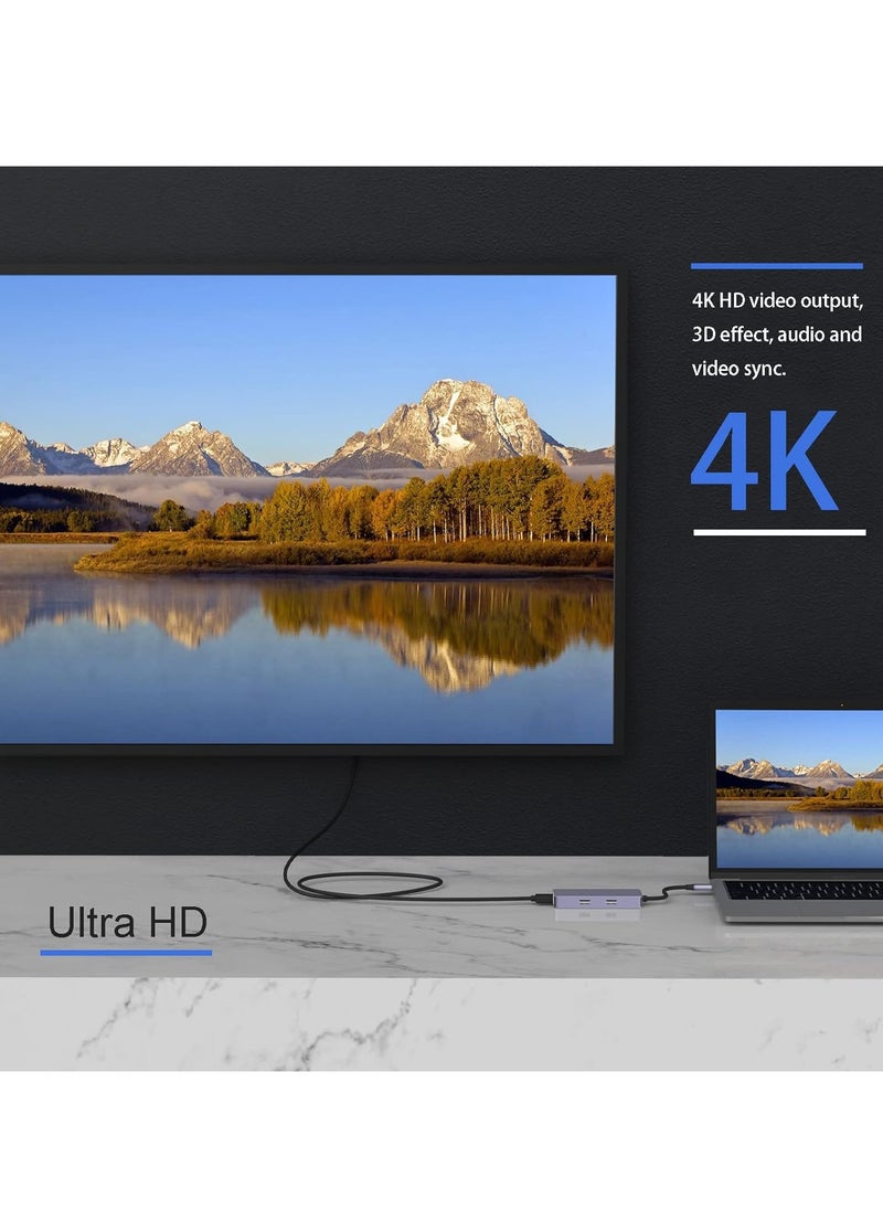 روكروز ارتقِ باتصال أجهزتك مع موزع إنفينيتي 06S بـ6 منافذ USB-C. تصميم أنيق من الألمنيوم بلون رمادي فضائي، يوفر طاقة شحن تصل إلى 60 واط عبر USB-C، ومخرج HDMI بدقة 4K، ومنافذ USB 3.0، وقارئ بطاقات SD/TF – مثالي لتوسيع وظائف اللابتوب في المنزل أو العمل أو أثناء السفر.  - Image 3