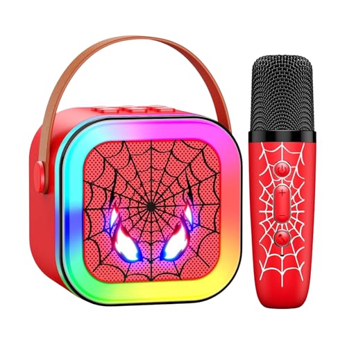 Shatanuvart Export K12 LED Karaoke Machine for Kids with Wireless Microphone Portable Bluetooth Speaker 5W Output Type C Charging TF Card USB Support Mini Singing Toy for Boys Girls (Model 5) - Image 1
