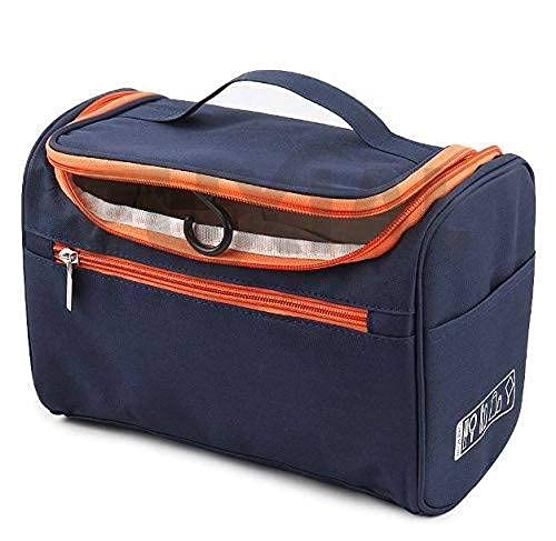 Clopic - Travel Toiletry Kit Bag Cosmetic Bag with Hook for Travel, Makeup Organiser, Cosmetic Pouch, Household Grooming Kit, Makeup Bag for Women (Blue) - Image 4