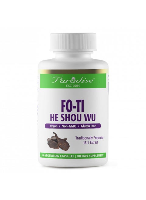 Paradise Herbs Fo Ti/He Shou Wu Root Extract, Dietary Supplement for Hair & Skin Health, Gluten Free, 60 Vegetarian Capsules