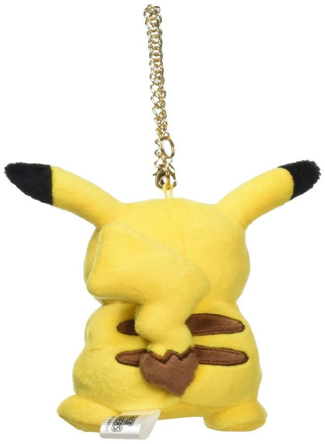 Sanei Pokemon Plush Keychain Charm - 4" Pikachu - Image 4