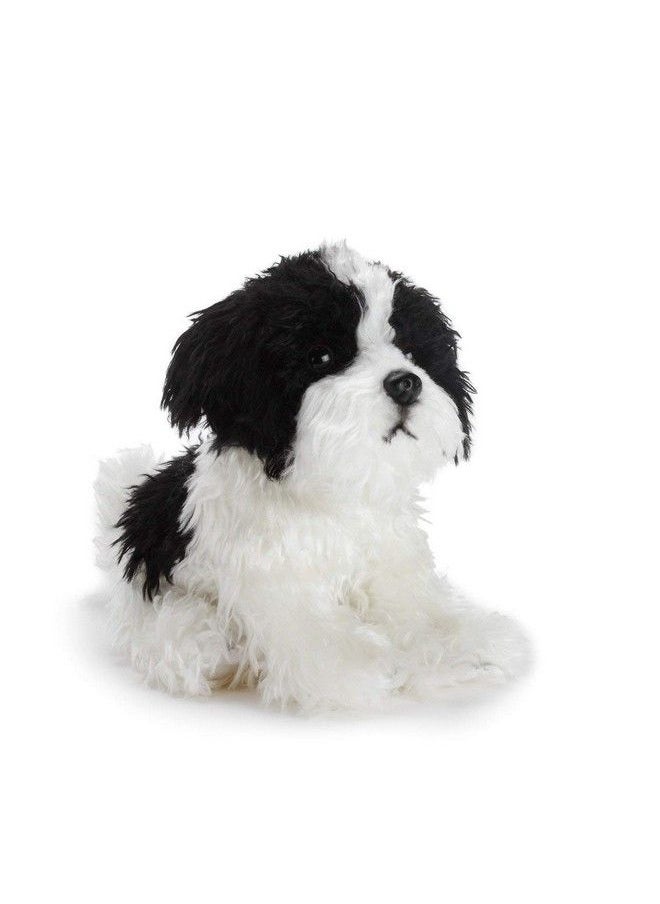 DEMDACO - Sitting Small Havanese Dog Black And White Children'S Plush Stuffed Animal - Image 1