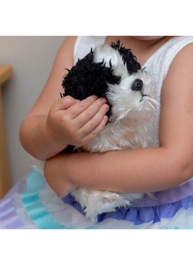 DEMDACO - Sitting Small Havanese Dog Black And White Children'S Plush Stuffed Animal - Image 1