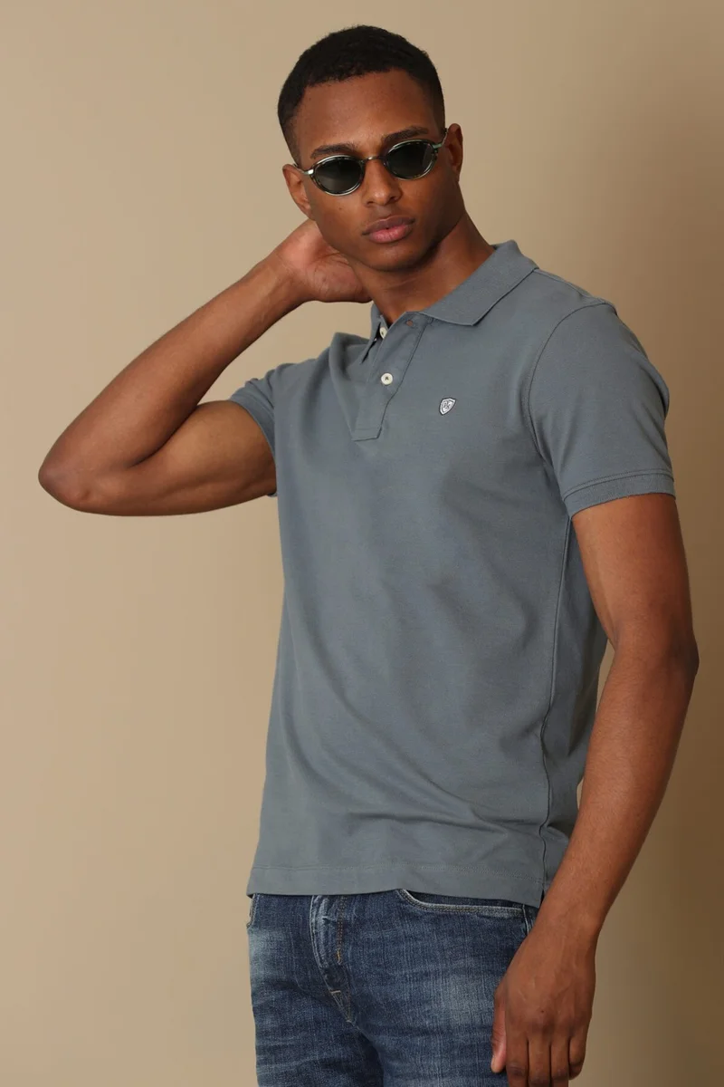 لوفيان Laon Sports Polo Neck Men's T-Shirt Smoke Green
