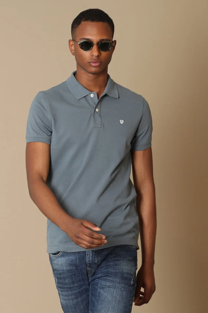 لوفيان Laon Sports Polo Neck Men's T-Shirt Smoke Green