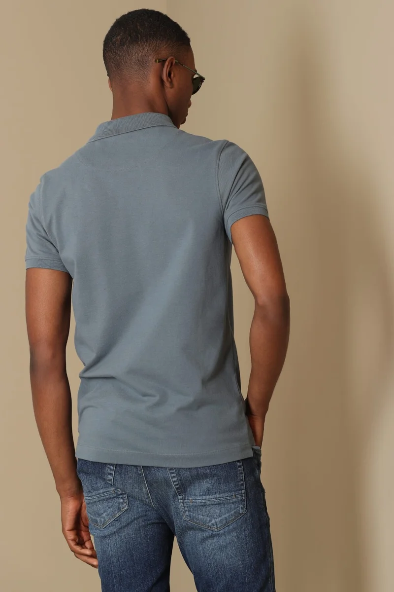 لوفيان Laon Sports Polo Neck Men's T-Shirt Smoke Green